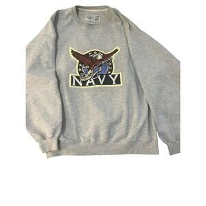 🦅 VTG 90s NAVY "Big Cotton" Crewneck ⚓